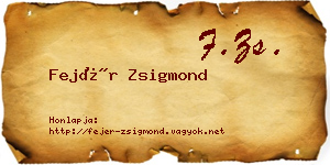 Fejér Zsigmond névjegykártya