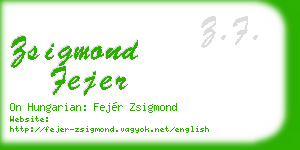 zsigmond fejer business card